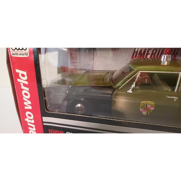 Auto World 1966 Chevy Biscayne Maryland State Police 1:18 Scale NIB - Picture 2 of 6